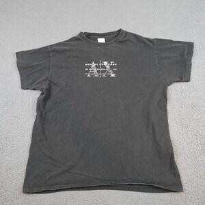 Armani Exchange Shirt Mens Medium Black A|X Logo Graphic Tee Made USA Front